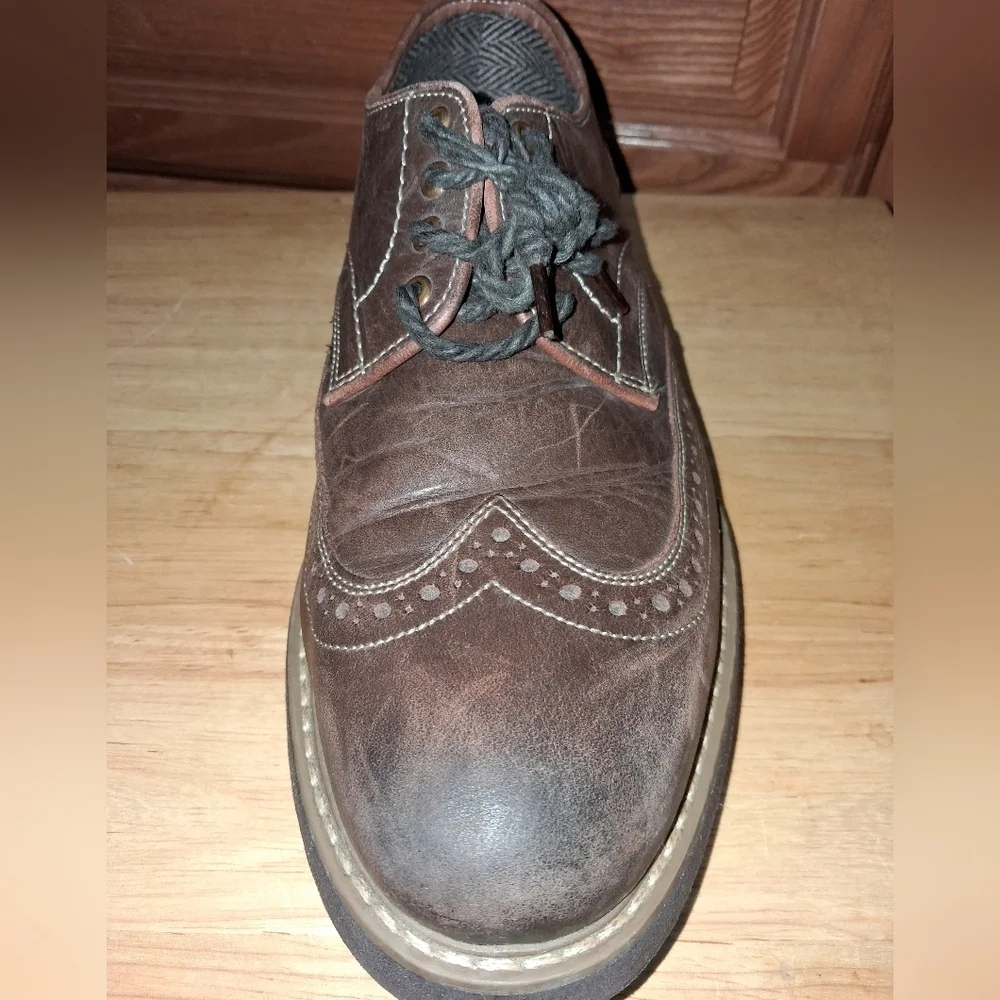 Florsheim Men's Brown Leather Oxford Dress Shoes In A Mens 8 1/2D.